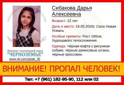 Пропавшую 12-летнюю девочку ищут под Воронежем - gorcom36.ru - Воронеж