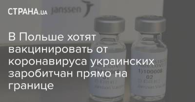 В Польше хотят вакцинировать от коронавируса украинских заробитчан прямо на границе - strana.ua - Польша - Дания
