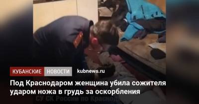 Под Краснодаром женщина убила сожителя ударом ножа в грудь за оскорбления - kubnews.ru - Краснодарский край - Краснодар - район Динский - Следственный Комитет