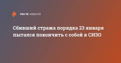 Наехавший на стража порядка 23 января пытался покончить с собой в СИЗО - ren.tv - Москва
