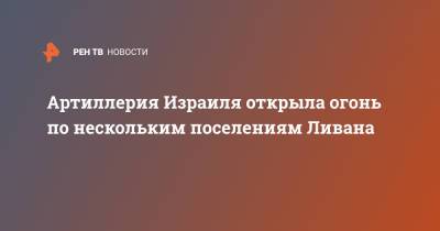 Артиллерия Израиля открыла огонь по нескольким поселениям Ливана - ren.tv - Израиль - Палестина - Восточный Иерусалим - Ливан