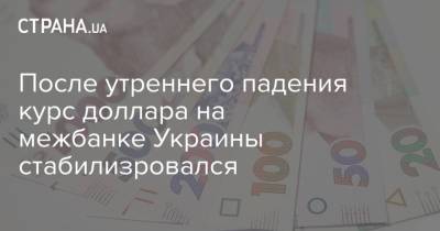 После утреннего падения курс доллара на межбанке Украины стабилизровался - strana.ua