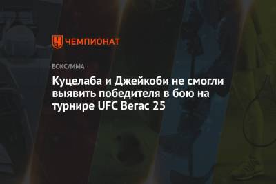 Иржи Прохазка - Доминик Рейес - Куцелаба и Джейкоби не смогли выявить победителя в бою на турнире UFC Вегас 25 - championat.com - Молдавия - шт. Невада - Вегас
