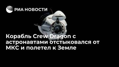 Виктор Гловер - Соити Ногути - Акихико Хосидэ - Майкл Хопкинс - Корабль Crew Dragon с астронавтами отстыковался от МКС и полетел к Земле - ria.ru - Вашингтон - шт.Флорида