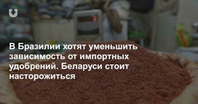 В Бразилии хотят уменьшить зависимость от импортных удобрений. Беларуси стоит насторожиться - news.tut.by - Бразилия