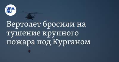 Вертолет бросили на тушение крупного пожара под Курганом. Видео - ura.news - Курганская обл.