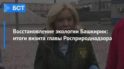 Светлана Радионова - Восстановление экологии Башкирии: итоги визита главы Росприроднадзора - bash.news - Башкирия - Экология