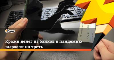 Кражи денег из банков в пандемию выросли на треть - ridus.ru - Вологодская обл. - респ. Удмуртия - республика Карелия
