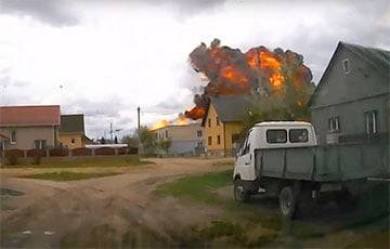 Момент падения Як-130 в Барановичах попал на видеорегистратор - charter97.org