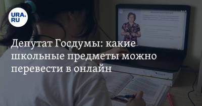 Депутат Госдумы: какие школьные предметы можно перевести в онлайн - ura.news