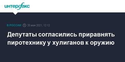 Василий Пискарев - Виктор Бондарев - Депутаты согласились приравнять пиротехнику у хулиганов к оружию - interfax.ru - Москва
