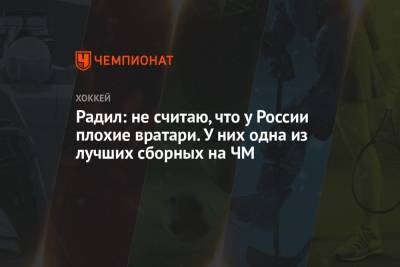 Лукаш Радил - Радил: не считаю, что у России плохие вратари. У них одна из лучших сборных на ЧМ - championat.com - Латвия