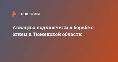 Авиацию подключили к борьбе с огнем в Тюменской области - ren.tv - Тюмень - Тюменская обл.