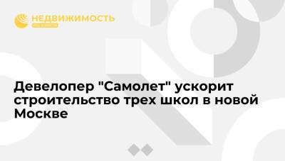 Девелопер "Самолет" ускорит строительство трех школ в новой Москве - realty.ria.ru - Москва - Строительство
