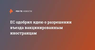 ЕС одобрил идею о разрешении въезда вакцинированным иностранцам - ren.tv