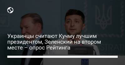 Владимир Зеленский - Петр Порошенко - Виктор Янукович - Леонид Кучма - Виктор Ющенко - Леонид Кравчук - Украинцы считают Кучму лучшим президентом, Зеленский на втором месте – опрос Рейтинга - liga.net - Крым