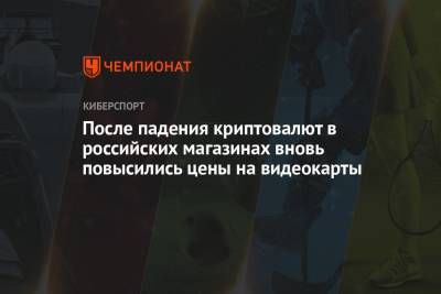 После падения криптовалют в российских магазинах вновь повысились цены на видеокарты - championat.com