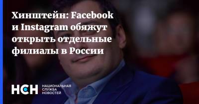 Александр Хинштейн - Хинштейн: Facebook и Instagram обяжут открыть отдельные филиалы в России - nsn.fm