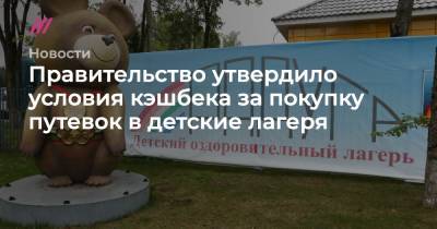 Владимир Путин - Андрей Никеричев - Правительство утвердило условия кэшбека за покупку путевок в детские лагеря - tvrain.ru - Москва