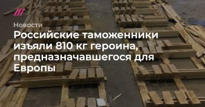 Российские таможенники изъяли 810 кг героина, предназначавшегося для Европы - tvrain.ru - Голландия
