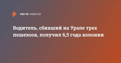 Водитель, сбивший на Урале трех пешехоов, получил 6,5 года колонии - ren.tv - Екатеринбург - Свердловская обл.