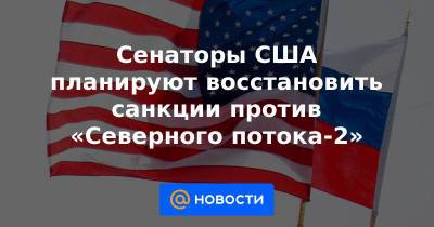 Владимир Путин - Маттиас Варниг - Джо Байден - Сенаторы США планируют восстановить санкции против «Северного потока-2» - news.mail.ru