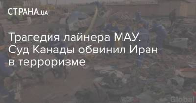 Трагедия лайнера МАУ. Суд Канады обвинил Иран в терроризме - strana.ua - Иран - Канада - Canada - провинция Онтарио