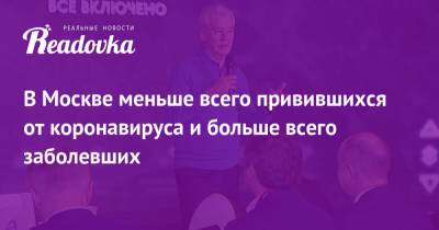 Сергей Собянин - В Москве меньше всего привившихся от коронавируса и больше всего заболевших - readovka.ru - Москва