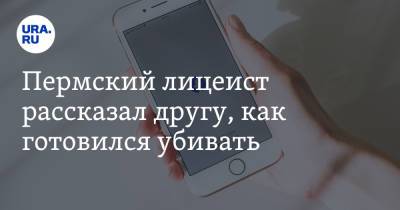 Пермский лицеист рассказал другу, как готовился убивать. «Учеба меня достала» - ura.news - Пермский край - Березники