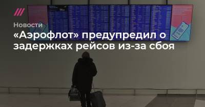 Михаил Демин - «Аэрофлот» предупредил о задержках рейсов из-за сбоя - tvrain.ru - Москва
