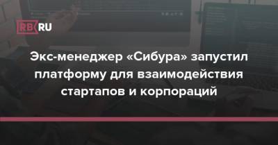 Экс-менеджер «Сибура» запустил платформу для взаимодействия стартапов и корпораций - rb.ru - Россия