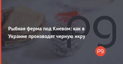 Рыбная ферма под Киевом: как в Украине производят черную икру - thepage.ua - США - Киев - Европа