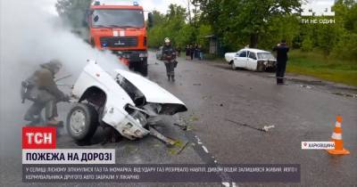 Во время аварии под Харьковом авто разорвало пополам - tsn.ua - Харьков