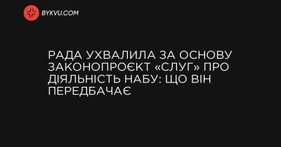 Рада ухвалила за основу законопроєкт «слуг» про діяльність НАБУ: що він передбачає - bykvu.com