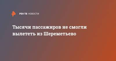 Тысячи пассажиров не смогли вылететь из Шереметьево - ren.tv - Москва