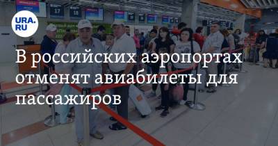 Вадим Ахметов - В российских аэропортах отменят авиабилеты для пассажиров - ura.news - Москва