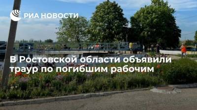 Василий Голубев - В Ростовской области объявили траур по погибшим рабочим - ria.ru - Волгоград - Ростовская обл. - Таганрог