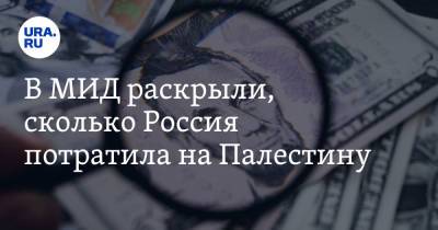 В МИД раскрыли, сколько Россия потратила на Палестину - ura.news - Москва - Палестина