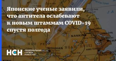 Японские ученые заявили, что антитела ослабевают к новым штаммам COVID-19 спустя полгода - nsn.fm - Япония - Иокогама