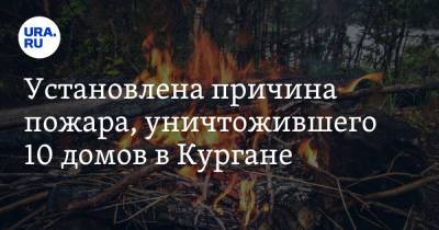 Установлена причина пожара, уничтожившего 10 домов в Кургане - ura.news - Курганская обл.