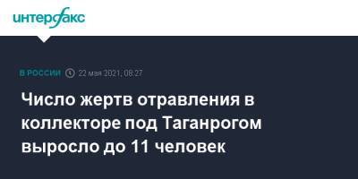 Число жертв отравления в коллекторе под Таганрогом выросло до 11 человек - interfax.ru - Москва - Таганрог