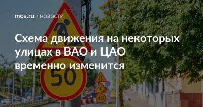 Схема движения на некоторых улицах в ВАО и ЦАО временно изменится - mos.ru - Москва