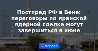 Михаил Ульянов - Постпред РФ в Вене: переговоры по иранской ядерной сделке могут завершиться в июне - news.mail.ru - Москва - Вена