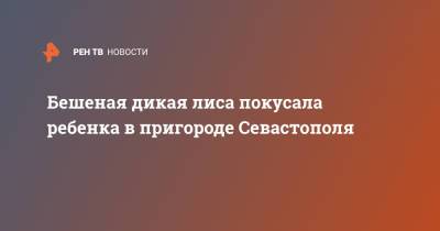 Бешеная дикая лиса покусала ребенка в пригороде Севастополя - ren.tv - Севастополь
