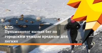 Пульмонолог назвал бег по городским улицам вредным для легких - ridus.ru - Москва