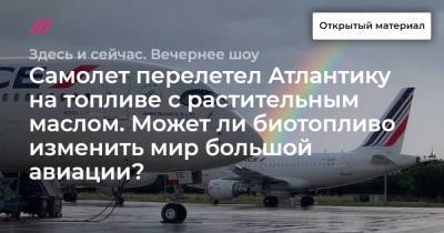 Самолет перелетел Атлантику на топливе с растительным маслом. Может ли биотопливо изменить мир большой авиации? - tvrain.ru - Экология