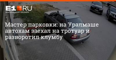 Мастер парковки: на Уралмаше автохам заехал на тротуар и разворотил клумбу - e1.ru - Екатеринбург - Баку