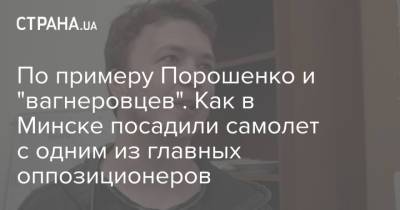 Роман Протасевич - По примеру Порошенко и "вагнеровцев". Как в Минске посадили самолет с одним из главных оппозиционеров - strana.ua - Вильнюс - Минск
