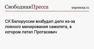 Роман Протасевич - Светлана Тихановская - СК Белоруссии возбудил дело из-за ложного минирования самолета, в котором летел Протасевич - svpressa.ru - Вильнюс - Минск