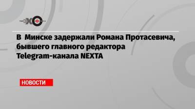 Роман Протасевич - В Минске задержали Романа Протасевича, бывшего главного редактора Telegram-канала NEXTA - echo.msk.ru - Вильнюс - Минск - Афины